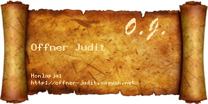 Offner Judit névjegykártya